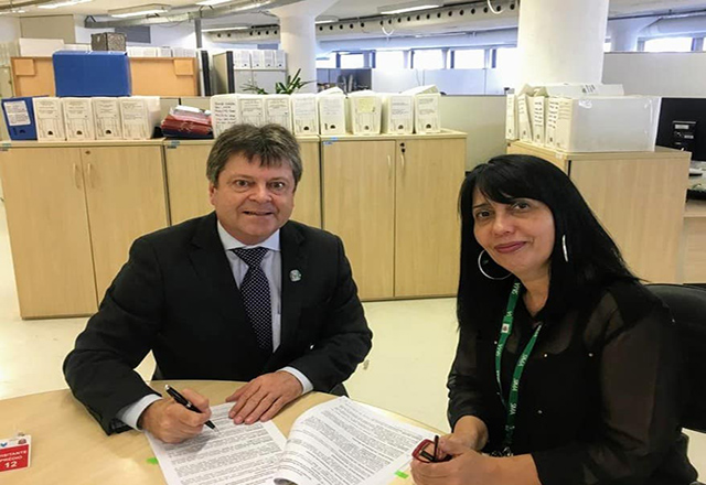 Vlamir Sandei assina convênio com a FEHIDRO