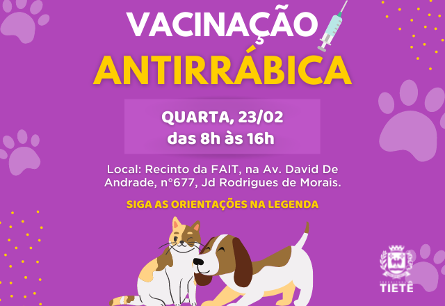 VACINAÇÃO ANTIRRÁBICA