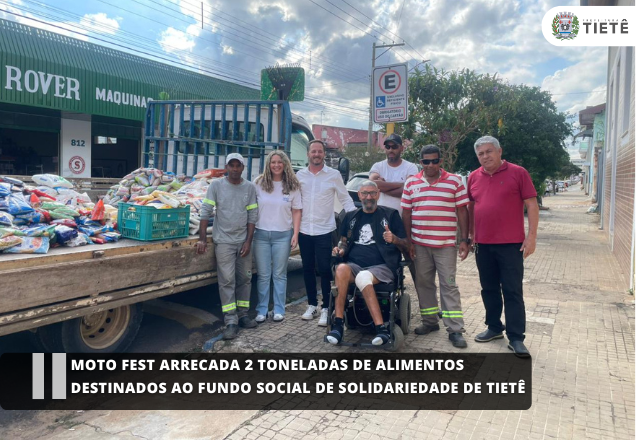 Moto Fest arrecada 2 toneladas de alimentos destinados ao Fundo Social de Solidariedade de Tietê