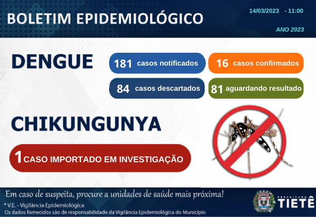 BOLETIM EPIDEMIOLÓGICO- DENGUE