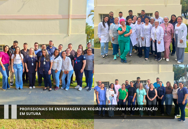 Profissionais de enfermagem da região participam de capacitação em sutura simples
