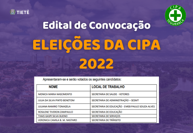 ELEIÇÕES CIPA 2022
