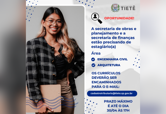 ESTÁGIOS DISPONÍVEIS