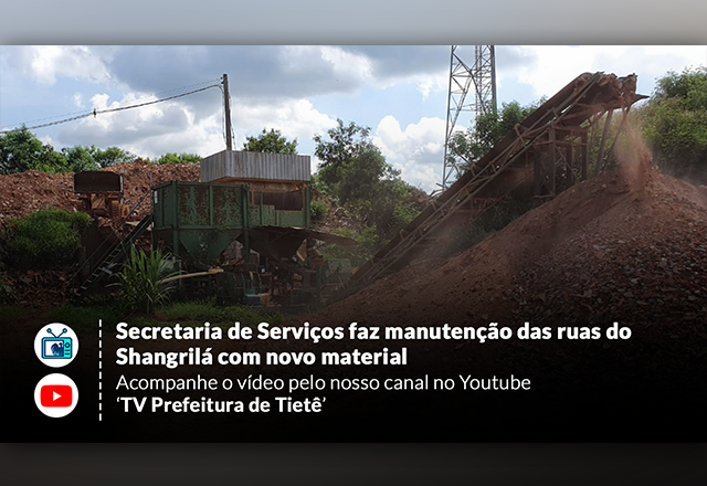 Secretaria de Serviços faz manutenção das ruas do Shangrilá com novo material