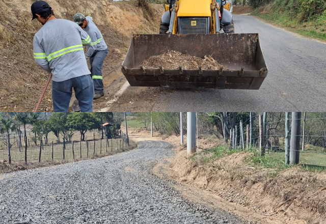 PREFEITURA MANTÉM ACELERADA A LIMPEZA E MANUTENÇÃO DE ESTRADAS RURAIS, ACOSTAMENTOS, BUEIROS E CALHAS DE ESCOAMENTO DE ÁGUAS