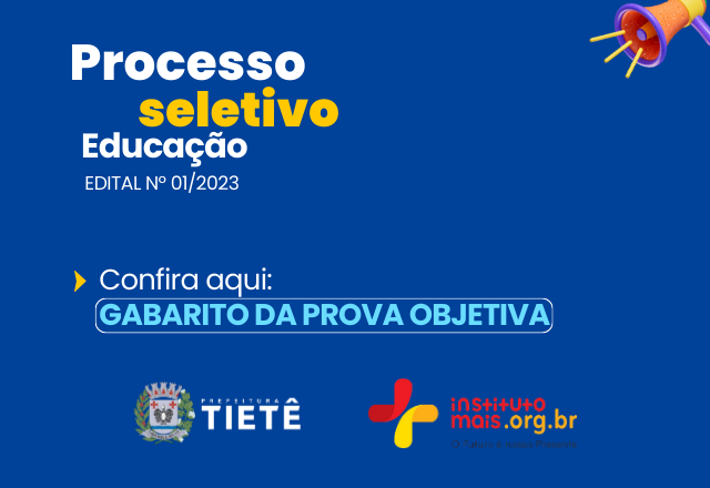 GABARITO DA PROVA OBJETIVA