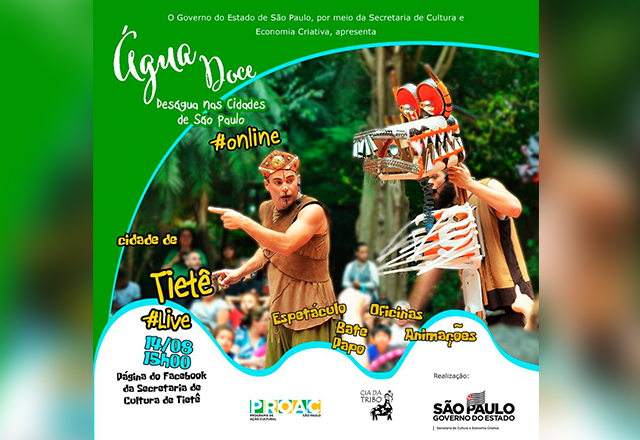 A Secretaria de Turismo e Cultura irá transmitir eventos em formato de Live em sua página do Facebook