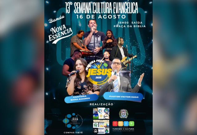 Semana da Cultura Evangélica acontece de 12 a 16 de agosto na Avenida Beira Rio